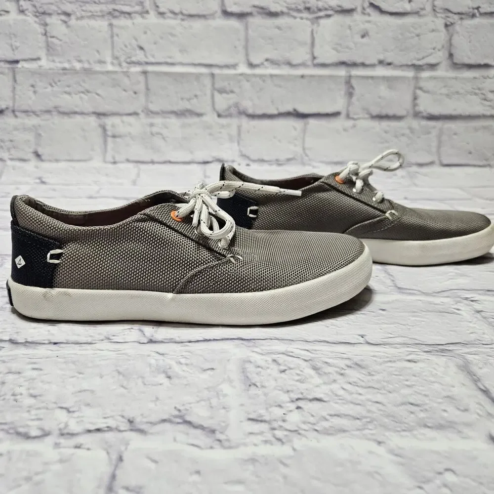 Sperry Bodie Boys Shoes Size 3M Gray Navy Washable Sneakers Memory Foam Casual